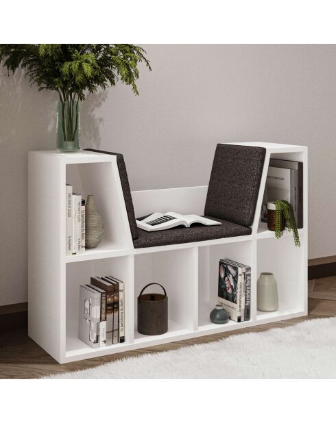 Livora witte boekenkast - 103x63x30 cm