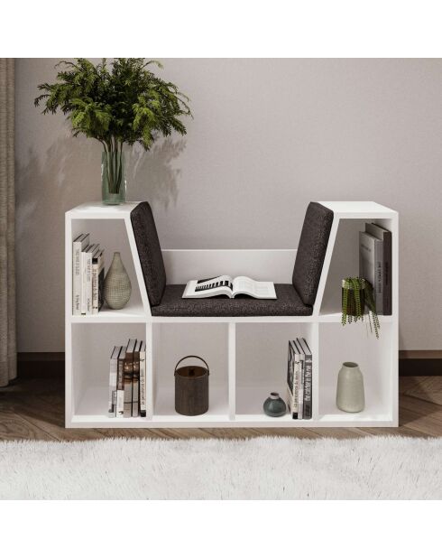 Livora witte boekenkast - 103x63x30 cm