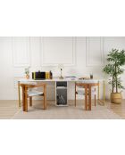 Bureau double Blanc/Or - 240x74x60 cm