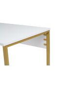 Bureau double Blanc/Or - 240x74x60 cm