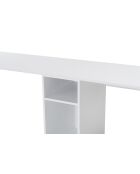 Bureau double Blanc/Or - 240x74x60 cm
