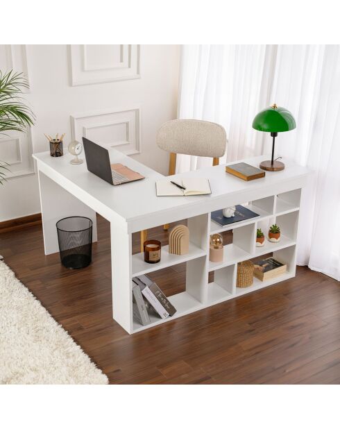 Bureau Vesper Blanc naturel - 130x72x120 cm
