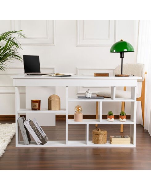 Bureau Vesper Blanc naturel - 130x72x120 cm