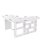 Bureau Vesper Blanc naturel - 130x72x120 cm