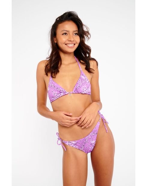 Haut de maillot triangle Rico Benita lilas