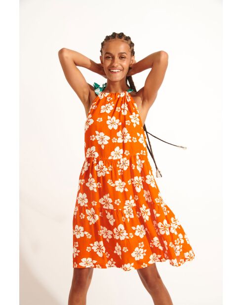 Sayro Islandgir oranje jurk