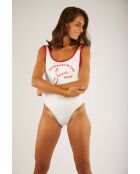 Costume da bagno intero ecru Belair Waves