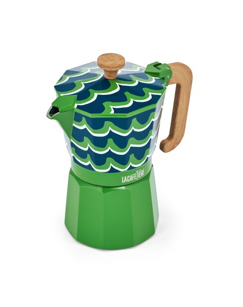 Cafetière italienne LC 6 tasses Swirl verte - 290 ml