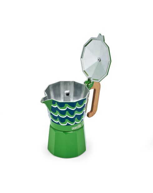 Cafetière italienne LC 6 tasses Swirl verte - 290 ml