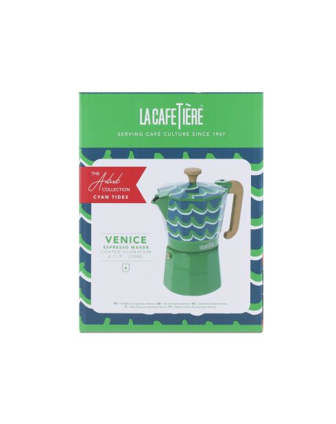 Cafetière italienne LC 6 tasses Swirl verte - 290 ml