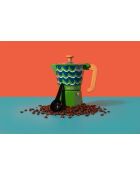 Cafetière italienne LC 6 tasses Swirl verte - 290 ml
