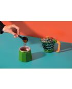 Cafetière italienne LC 6 tasses Swirl verte - 290 ml