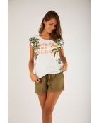 Anaeli Denisse ecrufarbenes T-Shirt