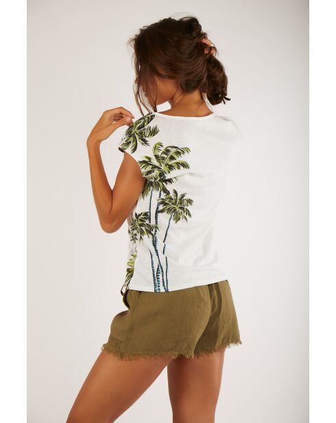 Anaeli Denisse ecrufarbenes T-Shirt