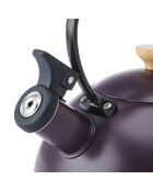 Bollitore a fischietto LC con manico in legno viola - 1,6 L