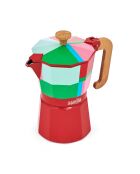 LC italienische Kaffeemaschine für 6 Tassen, roter CLR-Block - 290 ml