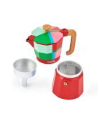 LC italienische Kaffeemaschine für 6 Tassen, roter CLR-Block - 290 ml