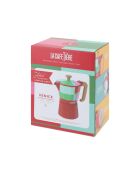 LC italienische Kaffeemaschine für 6 Tassen, roter CLR-Block - 290 ml