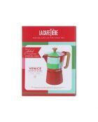 LC italienische Kaffeemaschine für 6 Tassen, roter CLR-Block - 290 ml