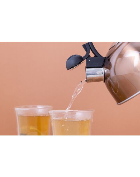 Bollitore LC con fischietto 1,3 L in acciaio e rame - 1,3 L