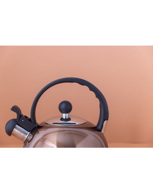 Bollitore LC con fischietto 1,3 L in acciaio e rame - 1,3 L