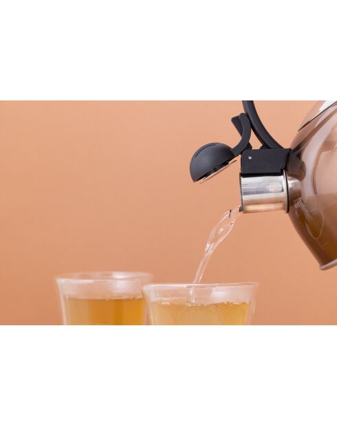 Bollitore LC con fischietto 1,3 L in acciaio e rame - 1,3 L