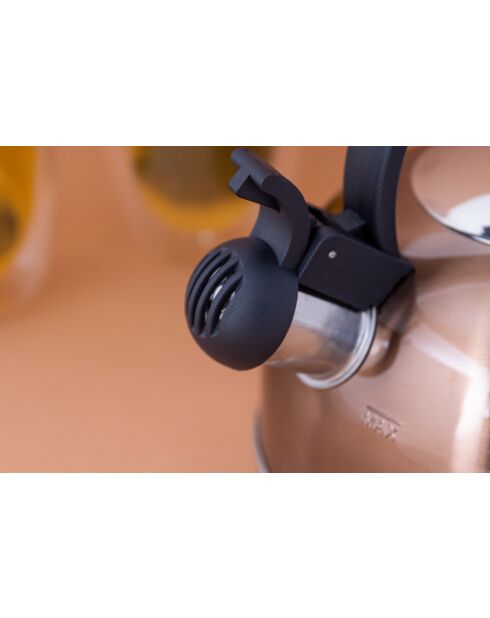 Bollitore LC con fischietto 1,3 L in acciaio e rame - 1,3 L