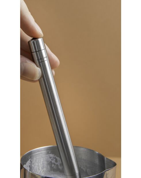 Depurador de bebidas LC de acero inoxidable plateado, 0,83 x 0,83 x 7,94 cm