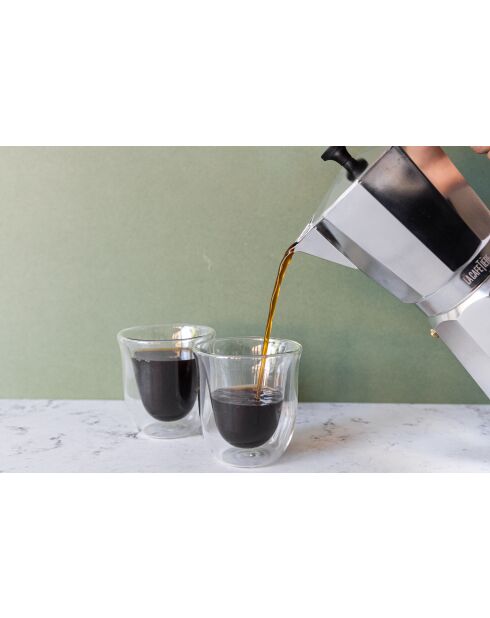 Cafetière italienne 12 tasses LC argentée - 700ml