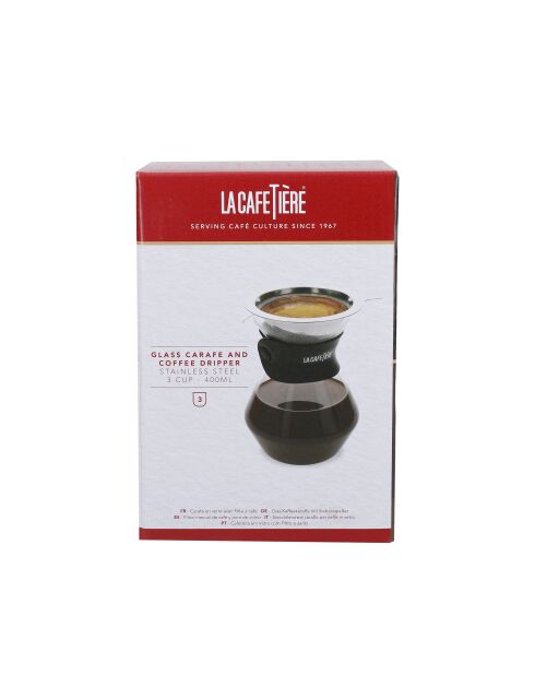 Ensemble de cafetière à filtre LC noir - 400ml