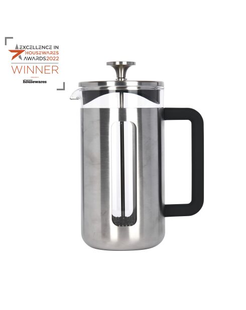 Caffettiera francese LC Pisa 8 tazze cromata spazzolata - 1L