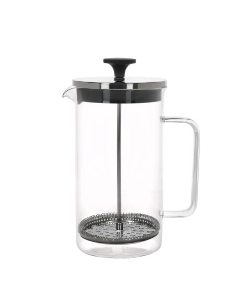 Cafetière à piston 8 tasses en verre LC claire - 1L