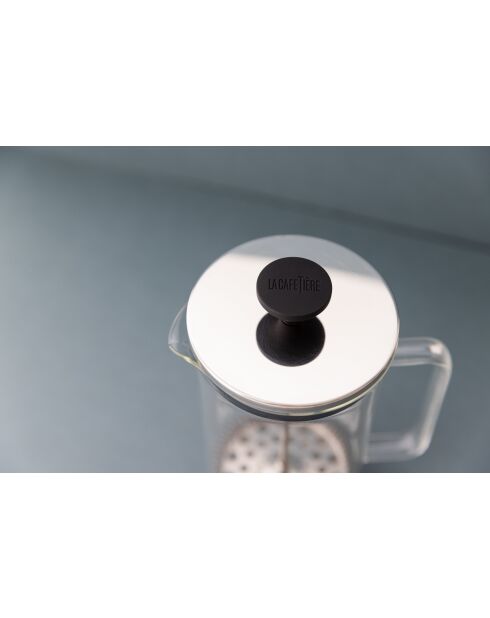 Cafetière à piston 8 tasses en verre LC claire - 1L