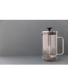 Cafetière à piston 8 tasses en verre LC claire - 1L