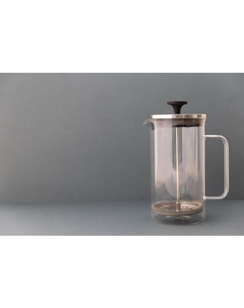 Cafetière à piston 8 tasses en verre LC claire - 1L