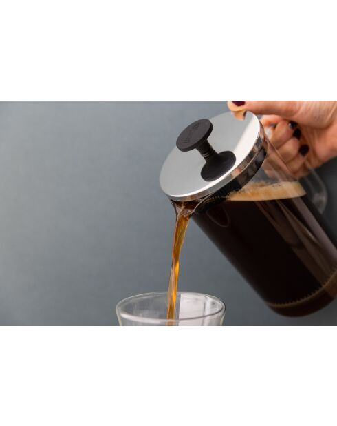 Cafetière à piston 8 tasses en verre LC claire - 1L
