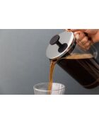Cafetière à piston 8 tasses en verre LC claire - 1L