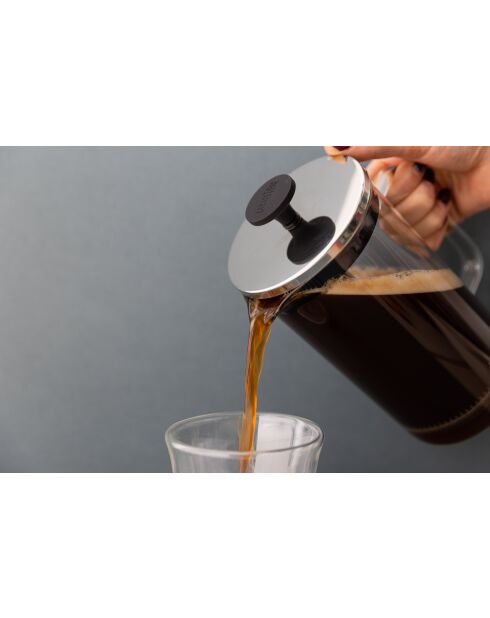 Cafetière à piston 8 tasses en verre LC claire - 1L