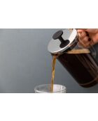 Cafetière à piston 8 tasses en verre LC claire - 1L