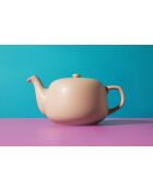 Teiera in ceramica LC color crema stile latte - 1,5 l