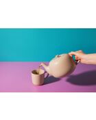 Teiera in ceramica LC color crema stile latte - 1,5 l