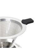 LC Kaffeefilter aus Edelstahl, feinmaschig, 12,2 x 10 x 6,2 cm, silberfarben