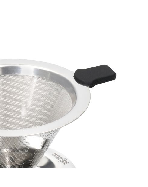 LC Kaffeefilter aus Edelstahl, feinmaschig, 12,2 x 10 x 6,2 cm, silberfarben