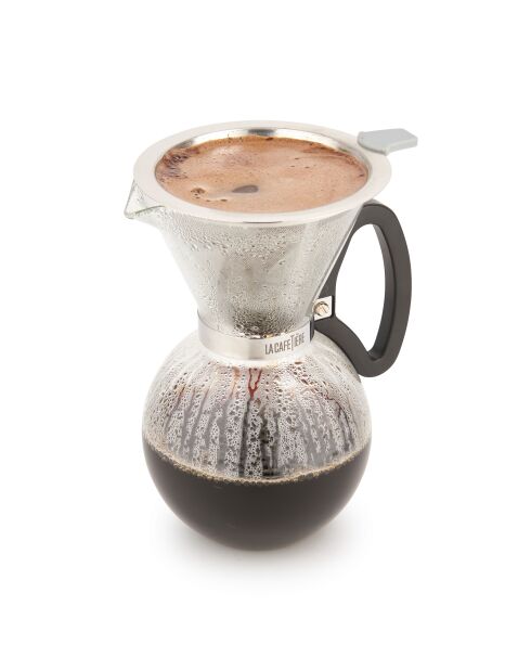 LC Kaffeefilter aus Edelstahl, feinmaschig, 12,2 x 10 x 6,2 cm, silberfarben