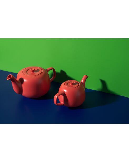 Théière en céramique rouge LC - 600ml