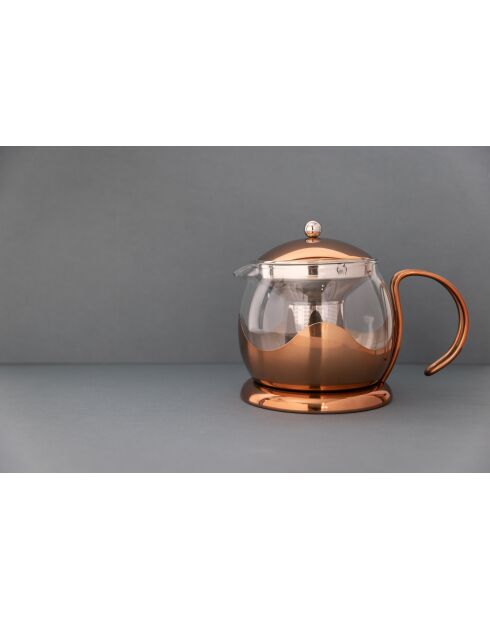Théière filtre 4 tasses en verre IZMIR en cuivre - 1L
