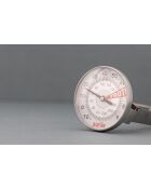 LC-Milchthermometer aus silbernem Edelstahl - 5,5 x 4,4 x 14,1 cm
