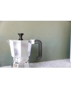 Cafetière italienne 6 tasses LC argentée - 290ml