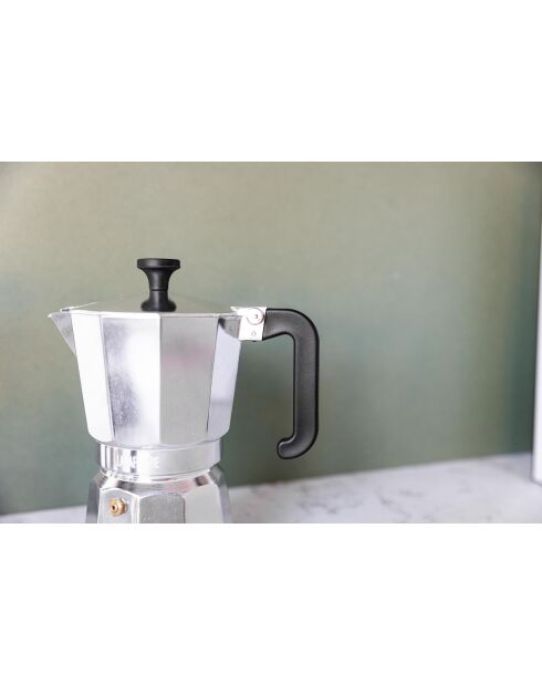 Cafetière italienne 6 tasses LC argentée - 290ml