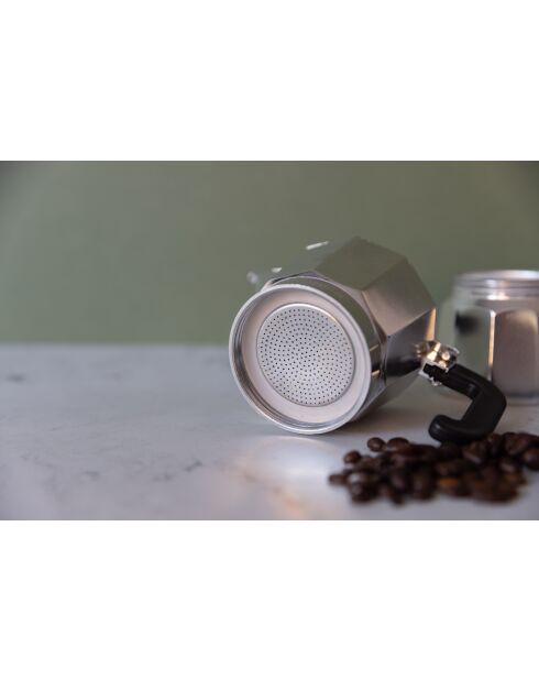 Cafetière italienne 6 tasses LC argentée - 290ml